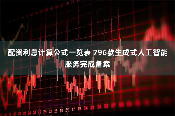 配资利息计算公式一览表 796款生成式人工智能服务完成备案